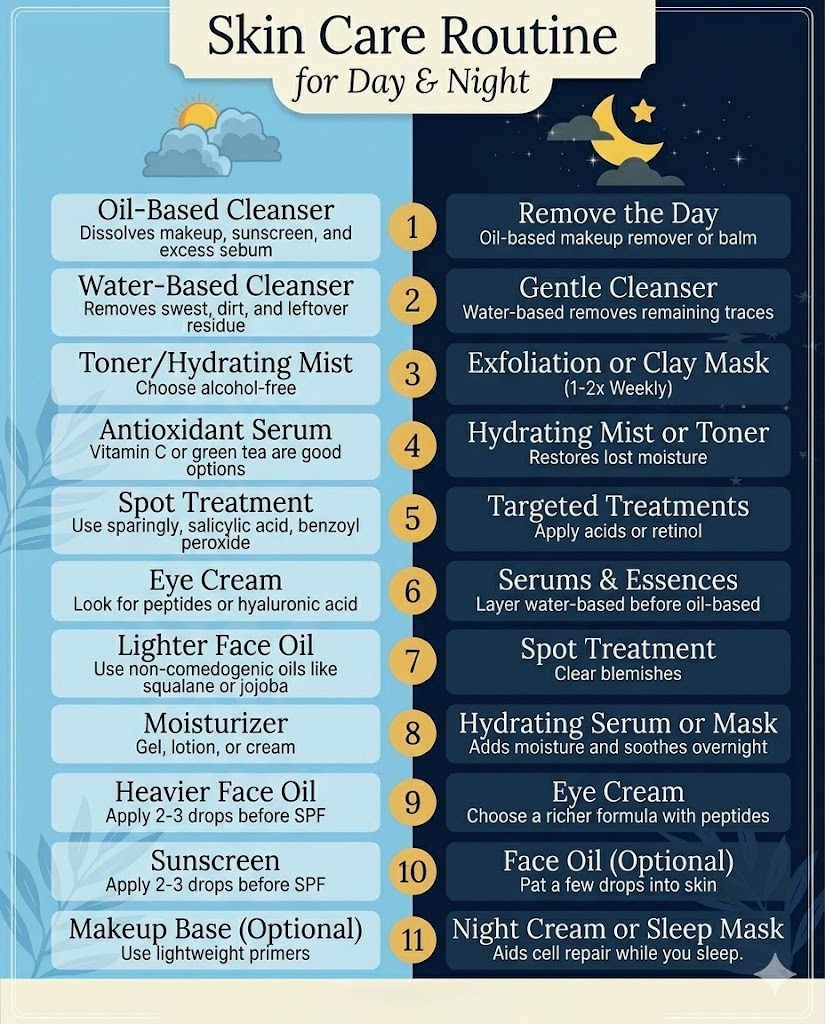 The Ultimate 24-Hour Skin Glow Blueprint: Master Your Day and Night Care Routine