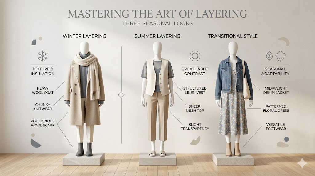 The Ultimate Guide to Seasonal Layering: Master Fall, Winter, and Summer Style Transitions