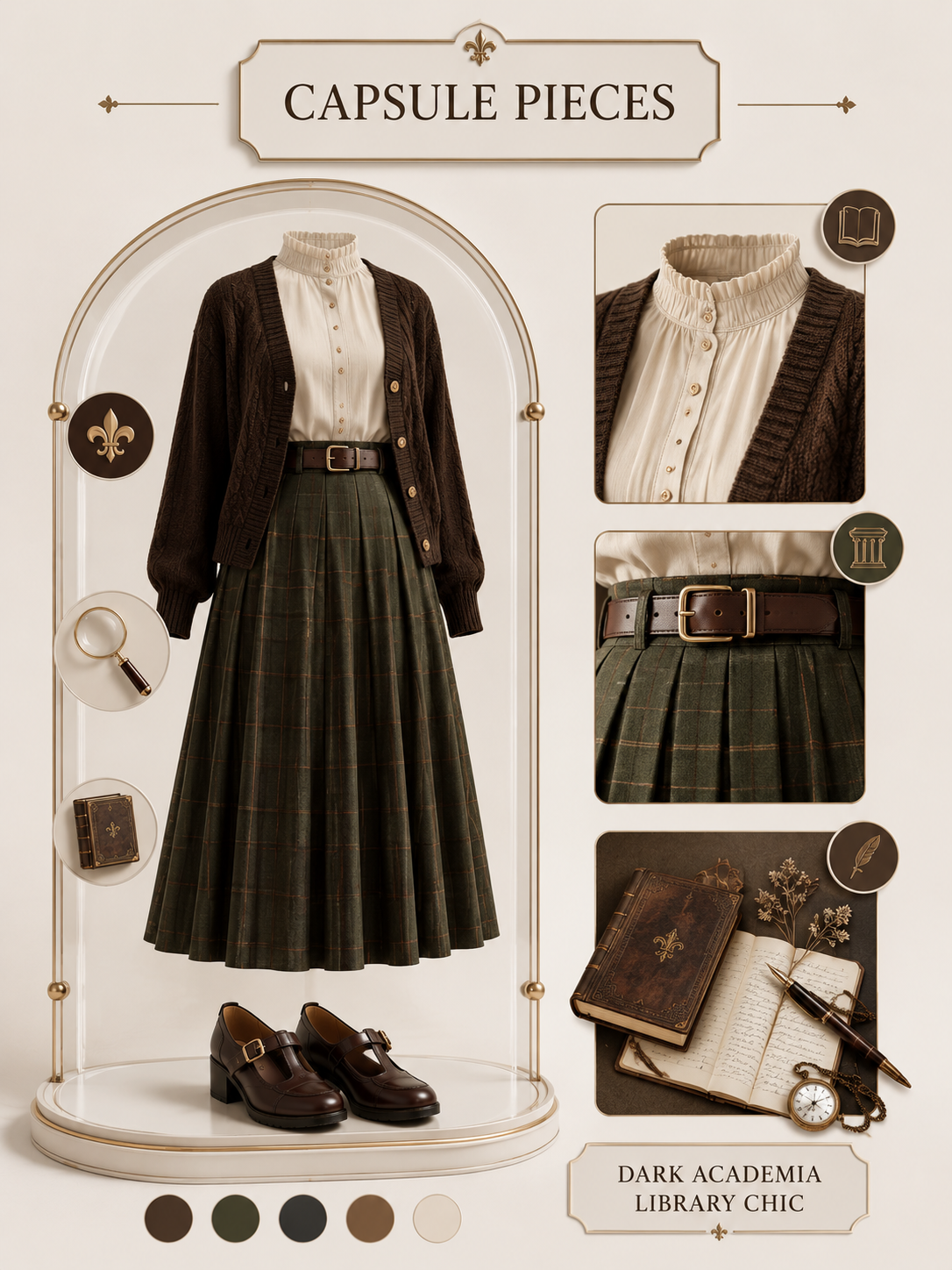 How To Style The Perfect Dark Academia Library Chic Fashion Look | TrendyMuse