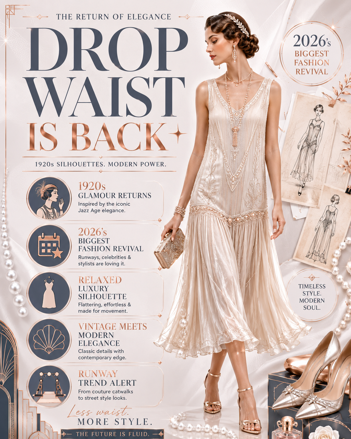 ✨ The Drop Waist Dress Is Back: Why 1920s Fashion Silhouettes Are Dominating 2026 Style Trends 💃🖤